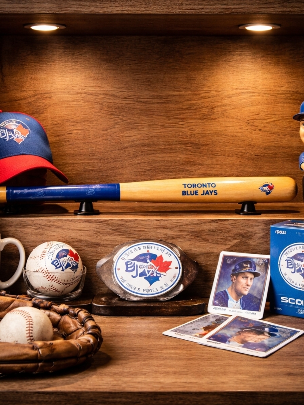 Toronto Blue Jays Wood Baseball Souvenier  Bat - Blue and Natural Finish 18 Inch